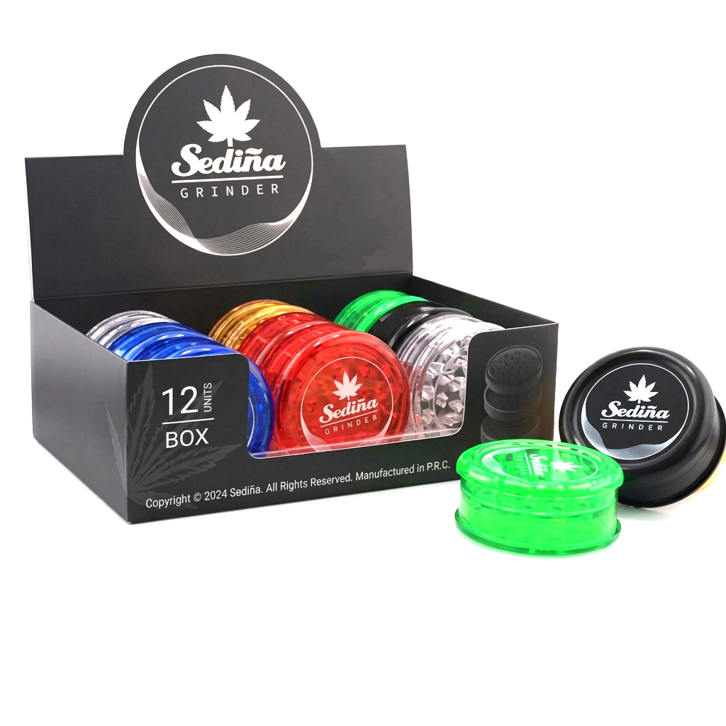 Sediña retail display with assorted colour grinders